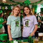 Personalized Lucky Shamrock Beer Glass Polka Dots Initial T-shirt Sweatshirt with Name Pub Patty Essential Saint Patrick's Day Gift for Family Kids