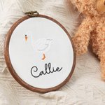 Personnalisé Ourson Lapin Nom Brodé Ornement Nursery Decor Birthday Baby Shower Gift for Baby Newborn