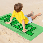 Personalized Pencil Apple Style Quick Dry Microfiber Beach Towel with Alphabet Name Back to School Holiday Birthday Gift for Family Friends Teachers