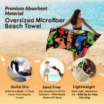Toalla de playa de secado rápido, suave y multicolor, personalizada, con nombre, para los amantes de los videojuegos, como regalo de cumpleaños para las vacaciones de verano.