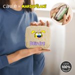 Personalized Cartoon Marsupilami Square Corduroy Makeup Bag with Name Travel Birthday Gift for Women | Callie × Marsupilami®
