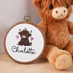 Personnalisé Ourson Lapin Nom Brodé Ornement Nursery Decor Birthday Baby Shower Gift for Baby Newborn