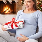 Set de 3 papeles de regalo personalizados con nombre, año y texto para la 1ª Navidad del bebé DIY Craft Packaging Gift for New Parents