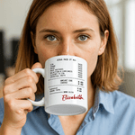 Personalized Bible Receipt Jesus Paid It All 11 oz 15 oz Mug with Name Work Baptism Easter Gift for Christian Friend