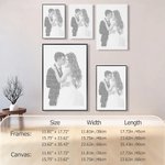 Henkilökohtainen romanttinen häät sanat muotokuva kankaalle maalaus Ystävänpäivä vuosipäivä lahja ystäville pariskunnille parit