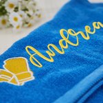 Asciugamano sportivo personalizzato in 100% cotone con nome ricamato multicolore e portatile regalo per amanti del fitness e palestra