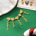 Personalized Cute Long Tailed Marsupilami 1-5 Marsupilami Pendants Necklace with Name Christmas Birthday Gift for Girls Women | Callie × Marsupilami®