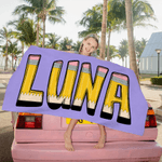 Personalized Pencil Apple Style Quick Dry Microfiber Beach Towel with Alphabet Name Back to School Holiday Birthday Gift for Family Friends Teachers