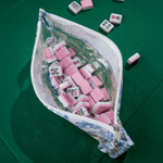 Personalised Blue-and-White Porcelain Mahjong Waterproof Storage Bag with Name Travel Accessory Birthday Gift for Mahjong Lovers