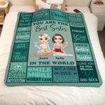 Personalised Cartoon Character Retro Checkerboard Soft Throw Blanket with Name Home Decor Daily Use Friendship Birthday Gift for Friends Sisters