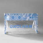 Personalised Blue-and-White Porcelain Mahjong Waterproof Storage Bag with Name Travel Accessory Birthday Gift for Mahjong Lovers