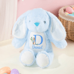 Personalised Cute Peter Rabbit Plush Easter Bunny Stuffed Toy with Initial and Name Easter Gift for Newborns Kids