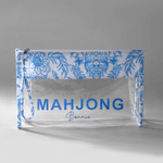 Personalised Blue-and-White Porcelain Mahjong Waterproof Storage Bag with Name Travel Accessory Birthday Gift for Mahjong Lovers