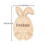 Personalized Easter Egg Bunny Design DIY Paint Wooden Painting Board with Brush and Paint Craft Set Basket Fillers Easter Gift for Kids