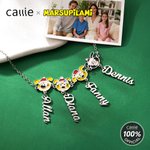 Personalized Cute Long Tailed Marsupilami 1-5 Marsupilami Pendants Necklace with Name Christmas Birthday Gift for Girls Women | Callie × Marsupilami®