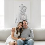 Henkilökohtainen romanttinen häät sanat muotokuva kankaalle maalaus Ystävänpäivä vuosipäivä lahja ystäville pariskunnille parit