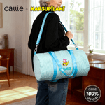 Sac de voyage à rayures avec nom et bandoulière pour une utilisation quotidienne Cadeau d'anniversaire pour la famille | Callie × Marsupilami®.