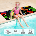 Toalla de playa de secado rápido, suave y multicolor, personalizada, con nombre, para los amantes de los videojuegos, como regalo de cumpleaños para las vacaciones de verano.