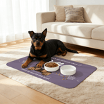 Personalized Cute Realistic Dog Waterproof Pet Feeding Mat with Name and Rubber Backing Pet Supplies Birthday Gift for Dog Owners