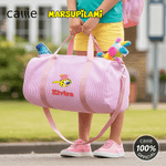 Sac de voyage à rayures avec nom et bandoulière pour une utilisation quotidienne Cadeau d'anniversaire pour la famille | Callie × Marsupilami®.