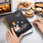 Personalised Heart Cartoon Cooking Character 2026 Planner Spiral A5 Notebook with Weekly Monthly Planner Pages Birthday Gift for Chef