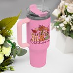 Personalisierte Multi-Color Retro Wildblumen MRS. 40oz Tumbler Bridal Shower Zurück zu Schule Geschenk für Frauen
