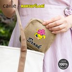 Personalized Cartoon Marsupilami Square Corduroy Makeup Bag with Name Travel Birthday Gift for Women | Callie × Marsupilami®