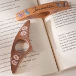 Personalized Butterfly Birth Flower Wooden Thumb Book Page Holder with Name Book Accessories Book Club Gift for Book Lovers Bookworms