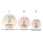 Personalized Teddy Bear Footprints Wooden Baby Announcement Sign with Name and Birth Stats Baby Shower Gift for Newborns Expectant Parents