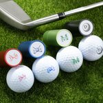 Sello personalizado para pelotas de golf con monograma e inicial multicolor regalo de cumpleaños para amantes del golf