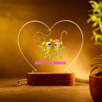 Personalized Long-Tailed Marsupilami Heart-Shaped LED Night Light with Names Valentine's Day Birthday Gift for Couple | Callie × Marsupilami®