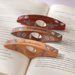 Personalized Butterfly Birth Flower Wooden Thumb Book Page Holder with Name Book Accessories Book Club Gift for Book Lovers Bookworms