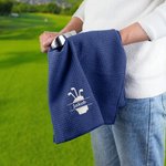 Personalisiertes klassisches Golf Handtuch mit besticktem Monogramm und Namen saugfähige Waffel-Mikrofaser Geburtstag Vatertag Geschenk für Golfer