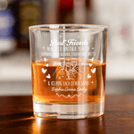 Personalized Best Friends Whiskey Glasses Coaster Set with Name Party Anniversary Gift for Whiskey Lovers