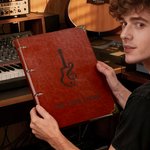 Journal lyrique personnalisé en cuir PU avec texte Cadeau d'anniversaire essentiel pour les musiciens
