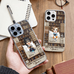 Personalized Bookshelf Cartoon Character iPhone Case with Name Birthday Gift for Book Lovers Women