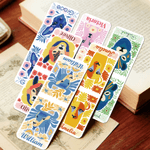 Personalised Multicolour Abstract Animal Illustration Flower Magnetic Bookmark Clip Birthday Gift for Reading Lovers Teachers Students