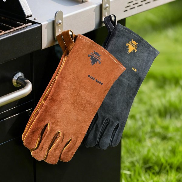 Personalisierte BBQ Handschuhe mit Namen Hochweitiges Hitzebeständiges Grillzubehör für Grillen Backen Kochen