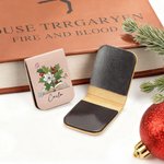 Segnalibro magnetico in pelle PU con farfalla e fiore di nascita personalizzato con nome regalo di compleanno per amanti dei libri