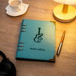 Journal lyrique personnalisé en cuir PU avec texte Cadeau d'anniversaire essentiel pour les musiciens