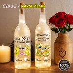 Personalized Long Tailed Leopard Marsupilami Love Quote LED Bottle Lamp with Name Home Decor Valentine's Day Gift for Couples | Callie × Marsupilami®