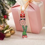 Personalised Christmas Theme Alphabet Acrylic Ornament with Name Stocking Tag Christmas Decor Party Favors for Family Friends