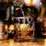 Personalised Golden 3D Badge Initial Name 10 oz Rock Whiskey Glass Old Fashioned Birthday Gift for Man Bartender Whiskey Enthusiast