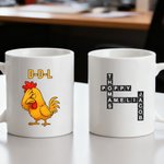 Henkilökohtainen huumori kana ristisanatehtävä peli 11 oz 15 oz keraaminen muki tekstillä Team syntymäpäivälahja kollegoille ystäville kavereille