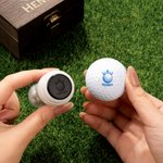 Personalised Golf Elements Monogram Design Golf Ball Stamp with Name and Wooden Storage Box Golf Accessory Birthday Gift for Golf Lover Player