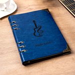 Journal lyrique personnalisé en cuir PU avec texte Cadeau d'anniversaire essentiel pour les musiciens