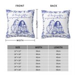 Personalisierte Toile De Jouy Foto Stift Zeichnung weichen Wurf Kissenbezug mit Text Home Decor Geburtstag Jubiläum Braut Party Geschenk für Besties