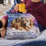 Personalized Starry Sky Moon Clouds Photo Design Soft Throw Pillow Cover with Name and Text Home Decor Memorial Gift for Family Friends