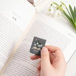 Segnalibro magnetico in pelle PU con farfalla e fiore di nascita personalizzato con nome regalo di compleanno per amanti dei libri