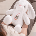 Personalized Cute Rabbit Plush Easter Bunny Stuffed Toy with Initial and Name Easter Gift for Newborns Kids